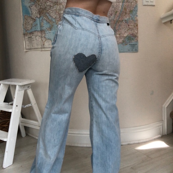 Wrangler Denim - Vintage 1960s/1970s wrangler flare jeans patches